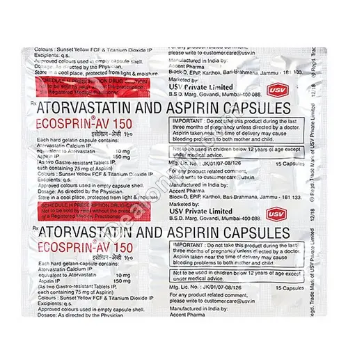 Ecosprin AV 150mg | Online Pharmacy Store